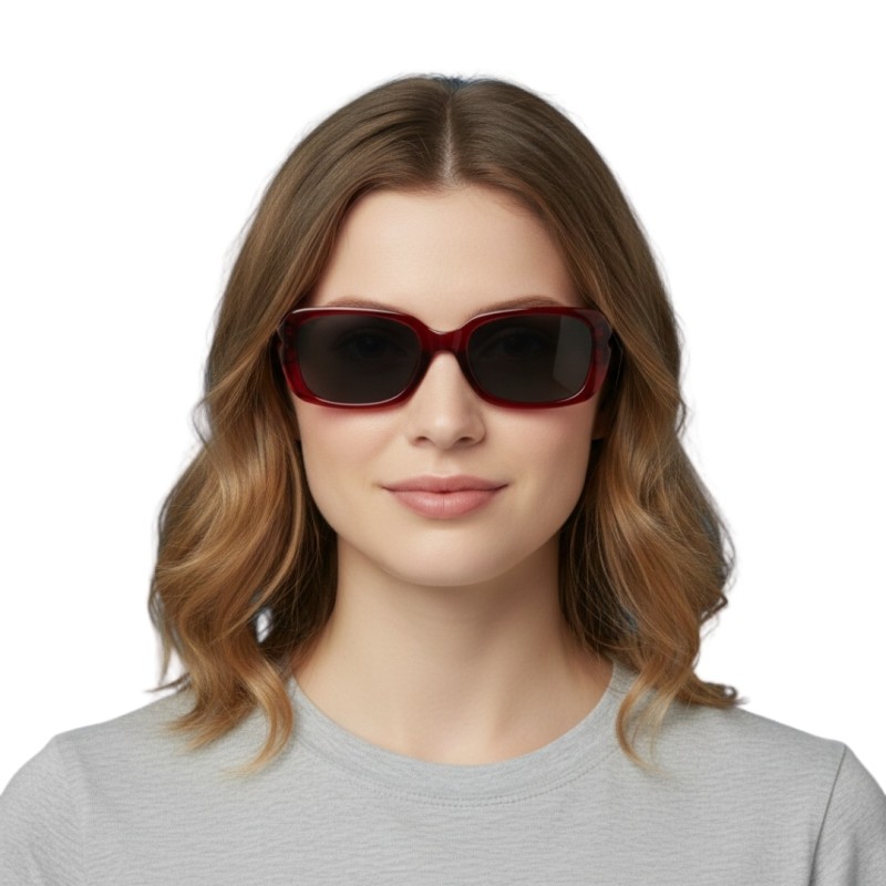 Square Red Eyeglasses