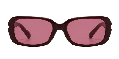 Piper Burgundy Square Sunglasses