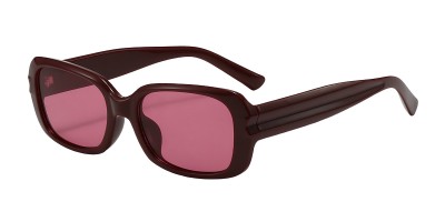 Piper Burgundy Square Sunglasses