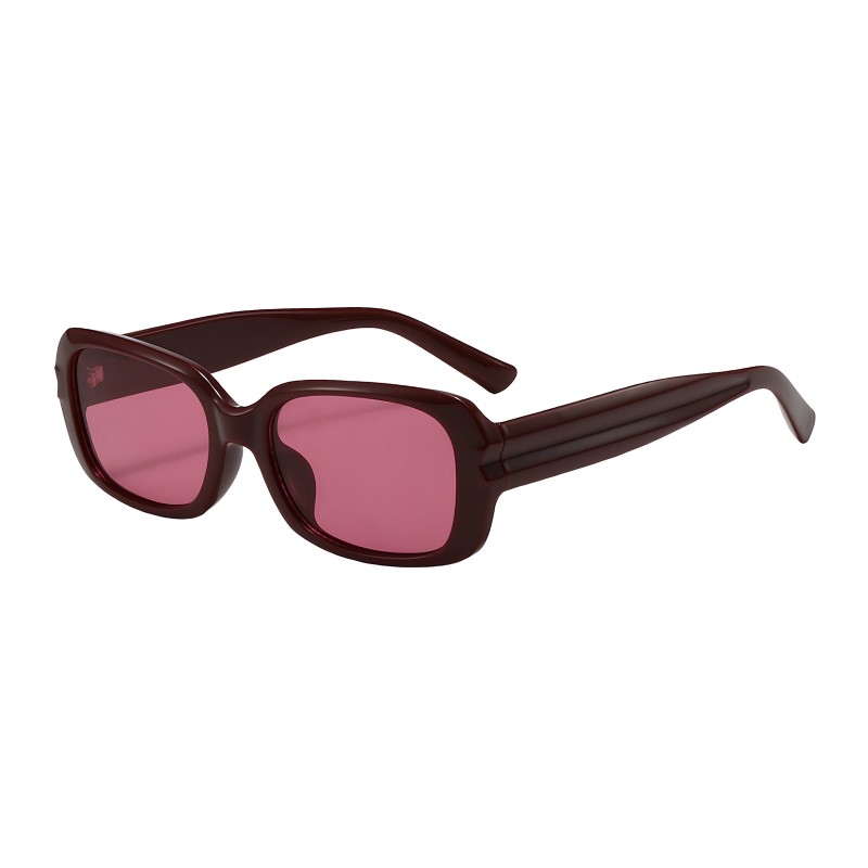 Square Burgundy Sunglasses