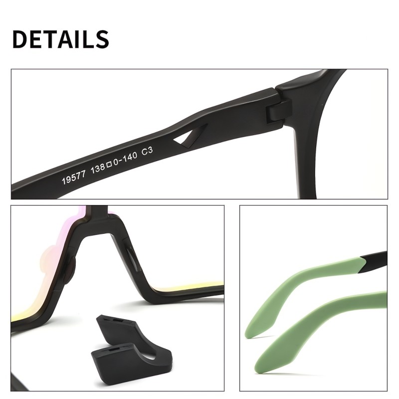 Black Silver Mirrored Lens Sunglasses 