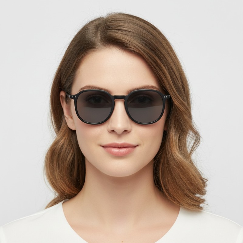 Oval Black Sunglasses