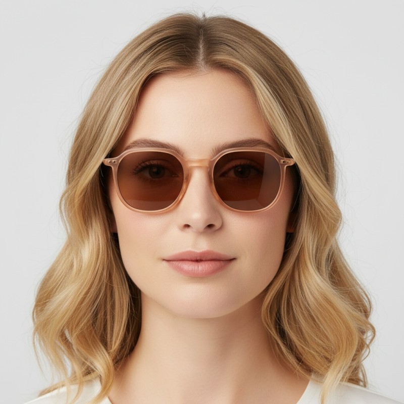 Oval Brown Sunglasses