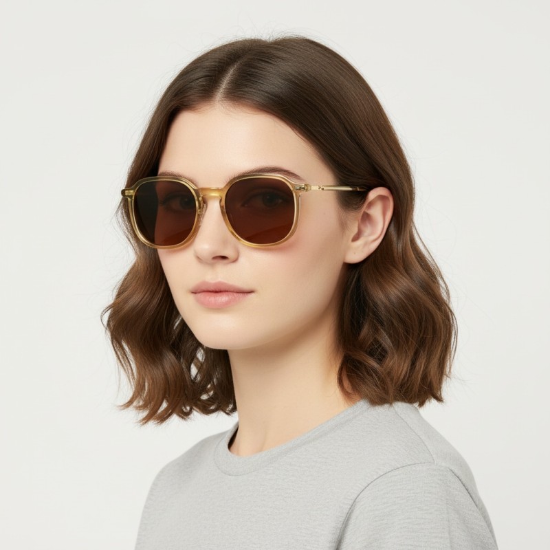 Oval Yellow Sunglasses