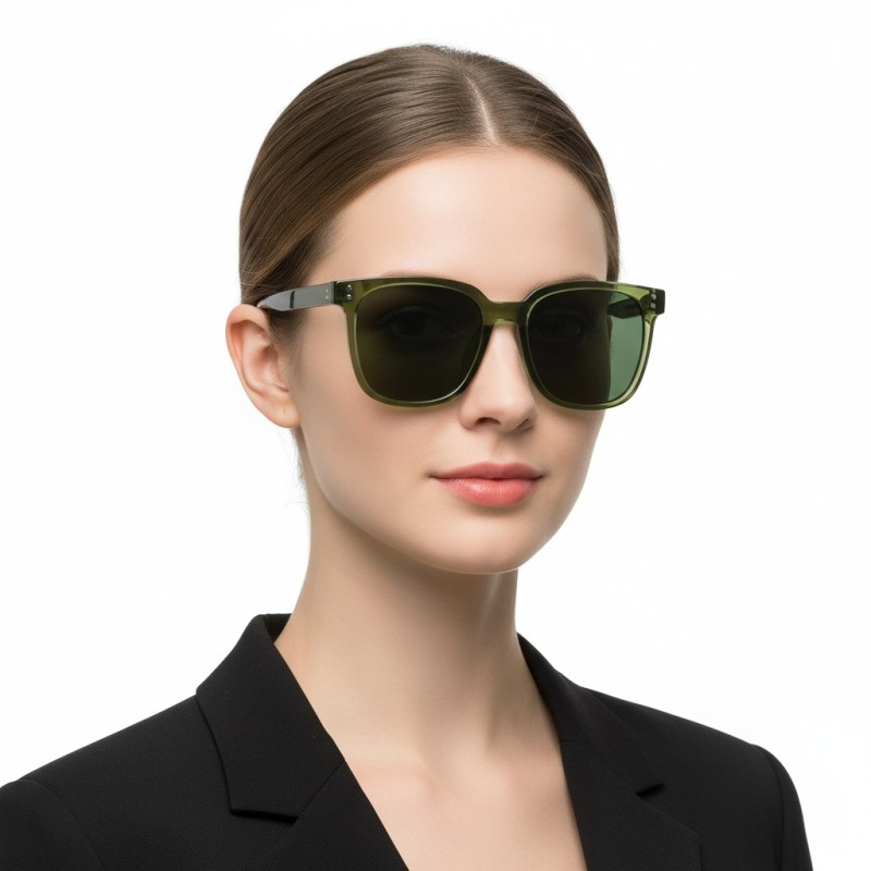 Square Green Sunglasses