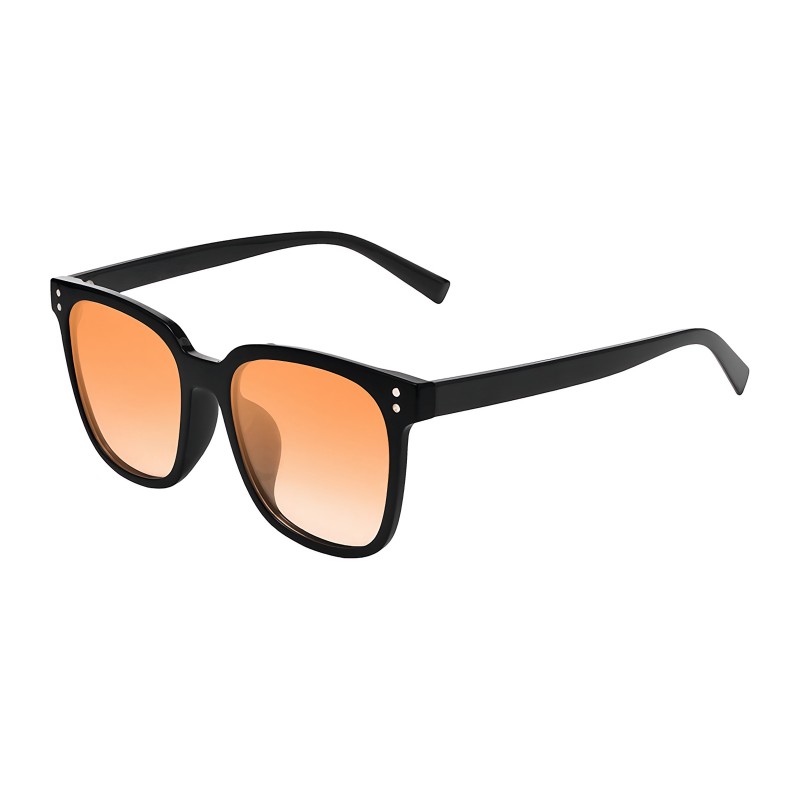 Square Black with Polarized Brown Lenses Sunglasses