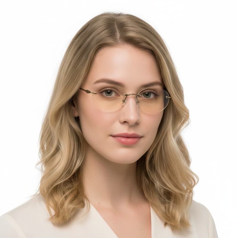 Oval Bronze Sungasses with Brown Lenses