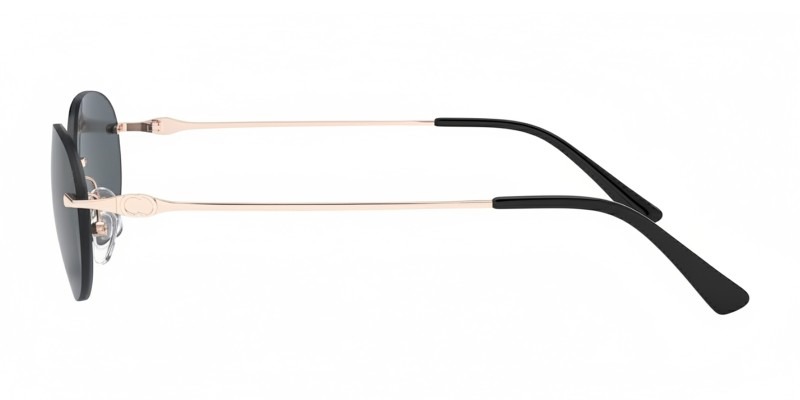 Florence Rose Gold Black Oval Sunglasses additional view