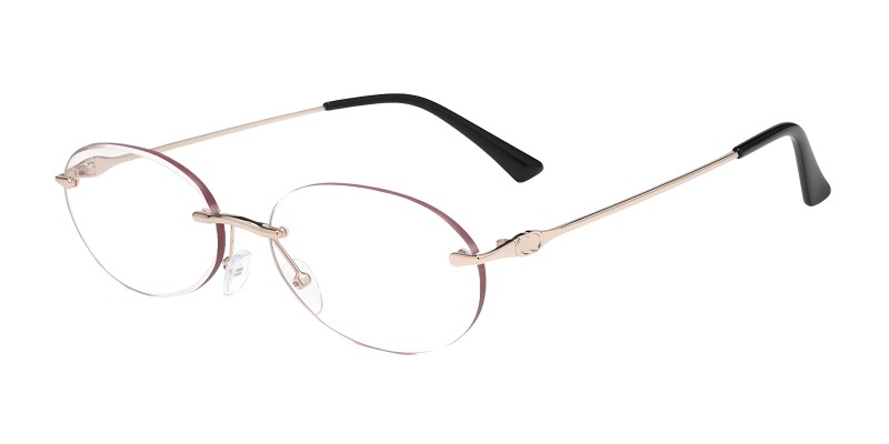 Florence Rose Gold Pink Oval Sunglasses additional view
