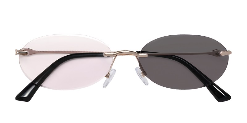 Florence Rose Gold Pink Oval Sunglasses additional view