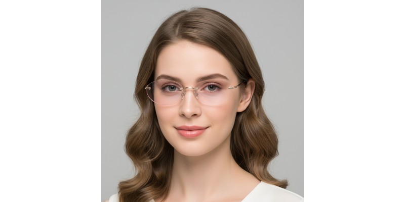 Florence Rose Gold Pink Oval Sunglasses additional view