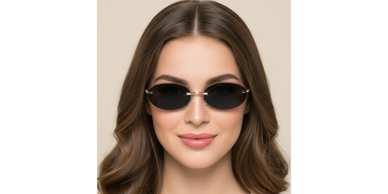 Florence Rose Gold Pink Oval Sunglasses additional view