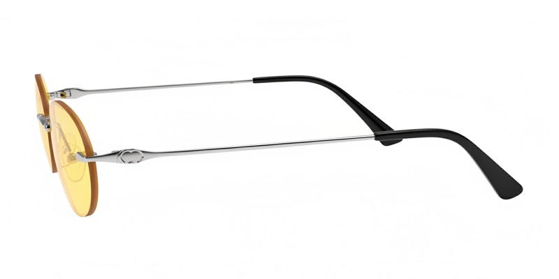 Florence Silver Yellow Oval Sunglasses additional view