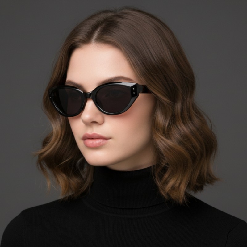 Cat Eye Black Sunglasses