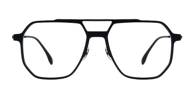 Polygon Black Eyeglasses