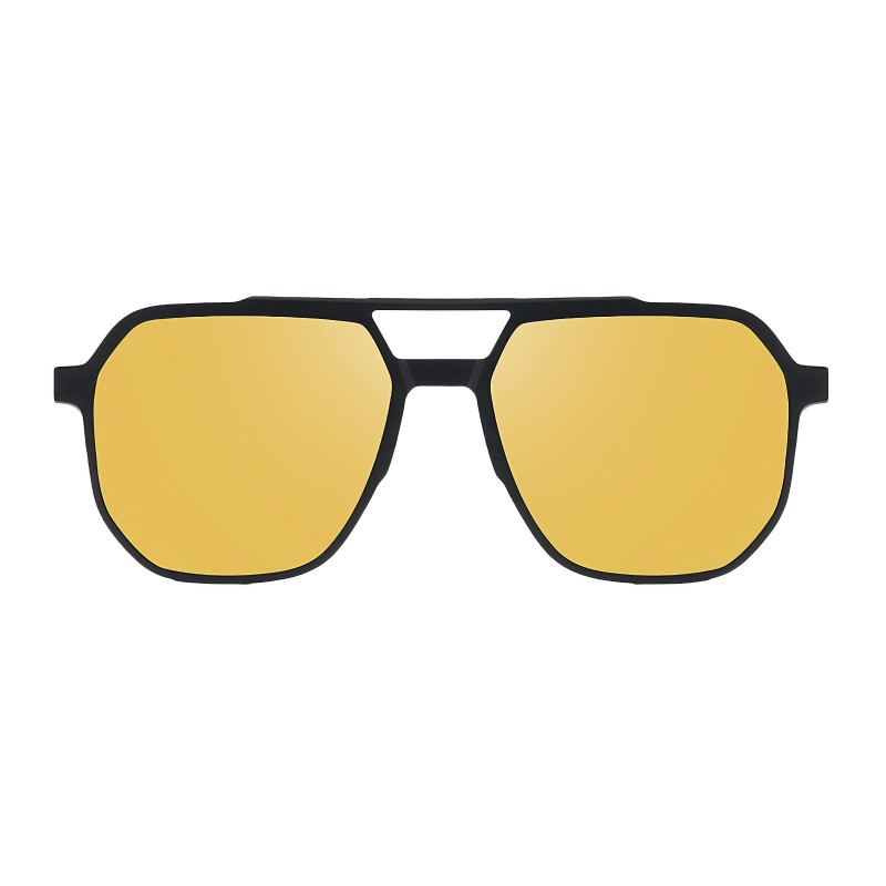 Polygon Black/Silver Eyeglasses