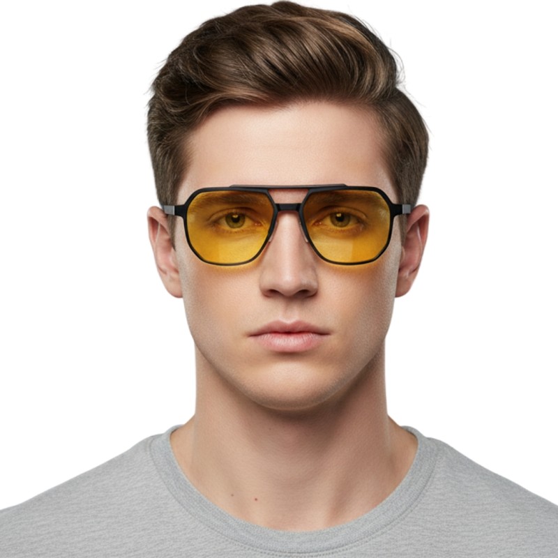 Polygon Black/Silver Eyeglasses