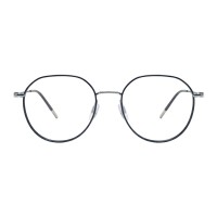 Polygon Blue Silver Eyeglasses