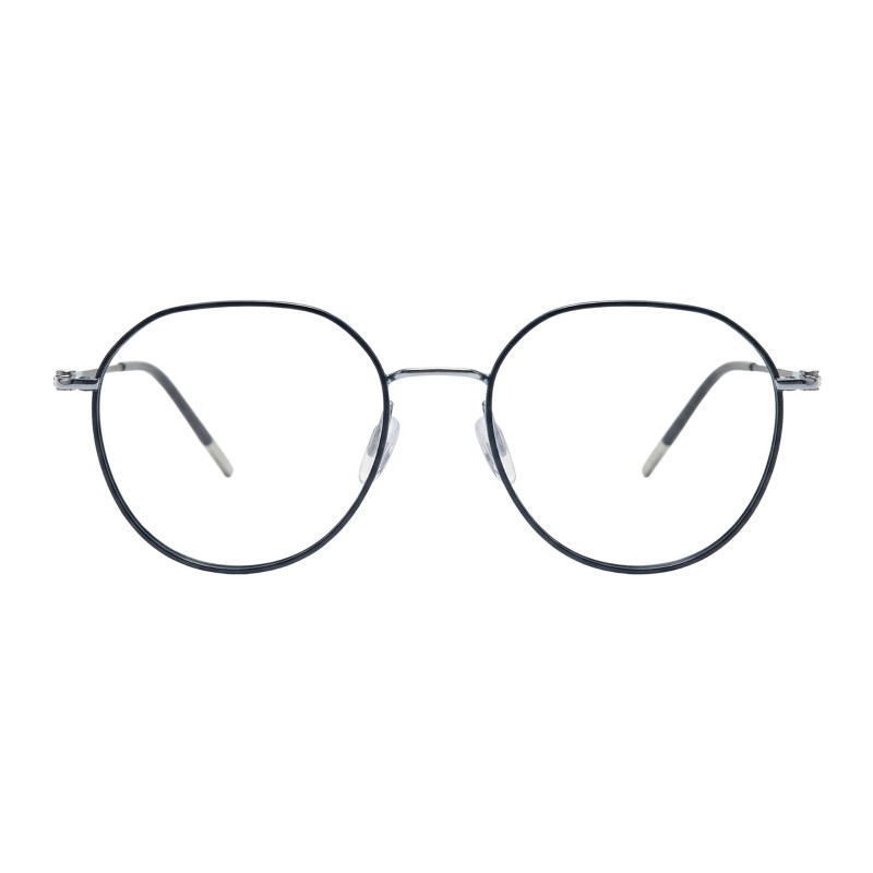 Polygon Blue Silver Eyeglasses