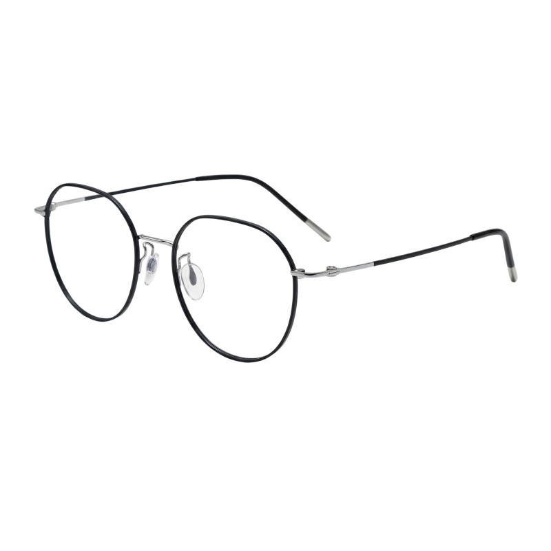 Polygon Blue Silver Eyeglasses