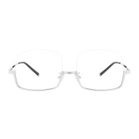 Billiard - Square Silver Eyeglasses
