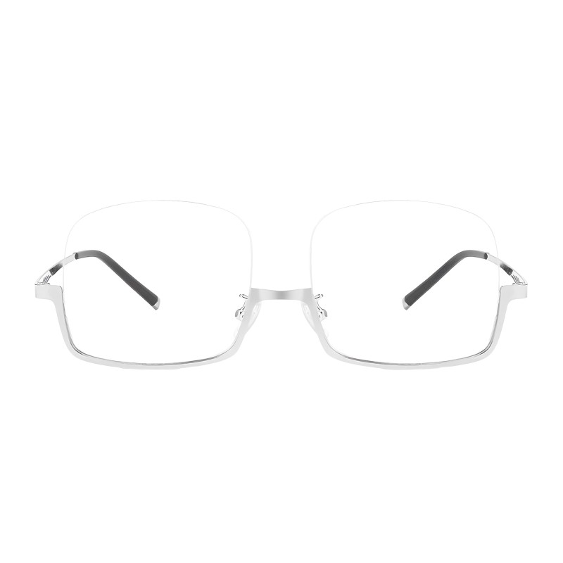 Square Silver Eyeglasses