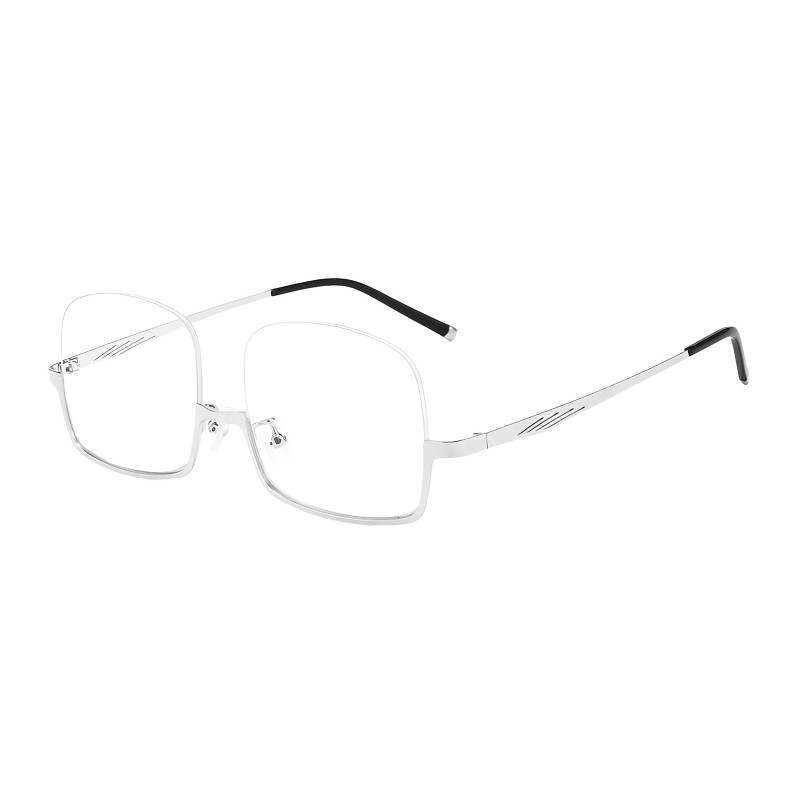 Square Silver Eyeglasses