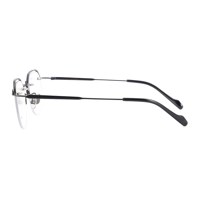 Polygon Black Eyeglasses