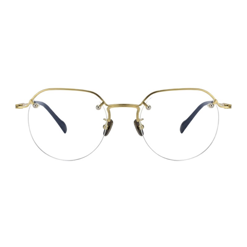 Polygon Golden Eyeglasses
