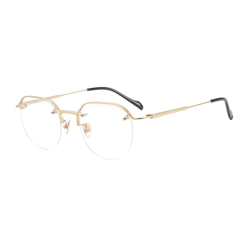 Polygon Golden Eyeglasses