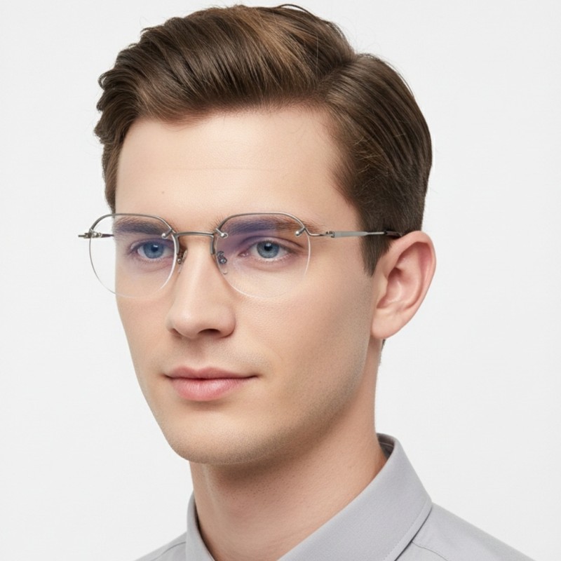 Polygon Gunmetal Eyeglasses