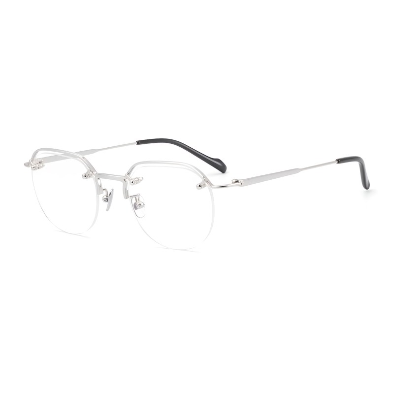 Polygon Silver Eyeglasses