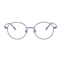Round Blue Eyeglasses