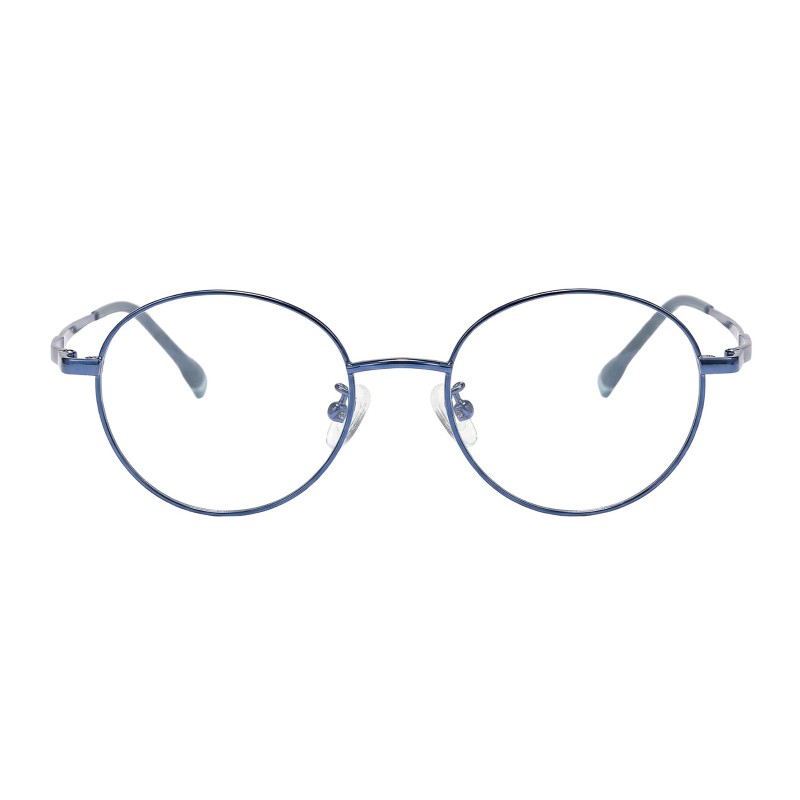 Round Blue Eyeglasses