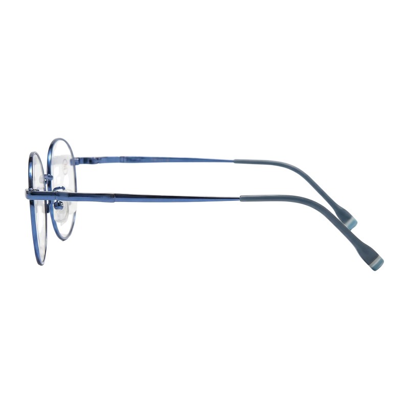 Round Blue Eyeglasses