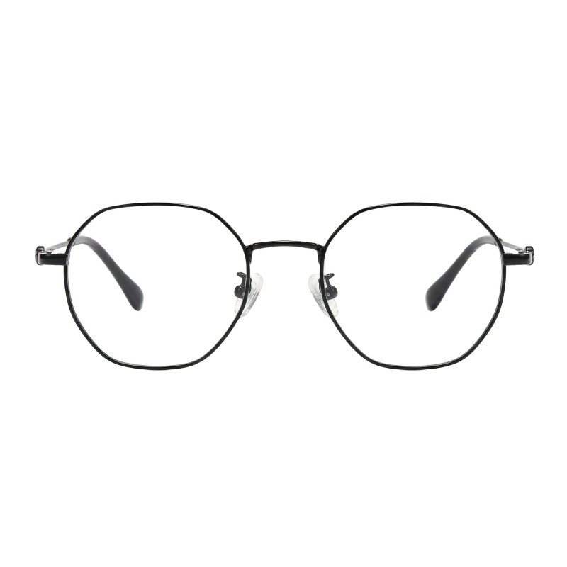 Polygon Black Eyeglasses