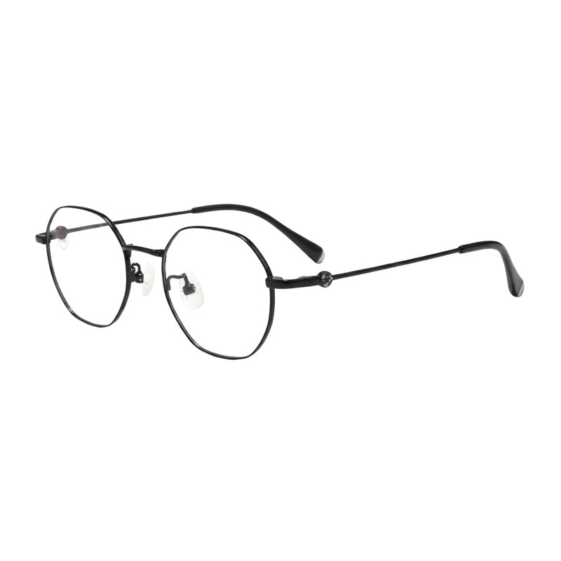 Polygon Black Eyeglasses