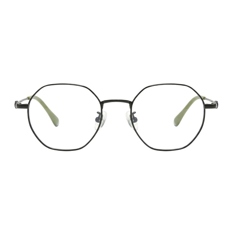 Polygon Green Eyeglasses