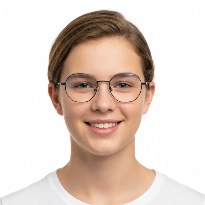 Polygon Green Eyeglasses