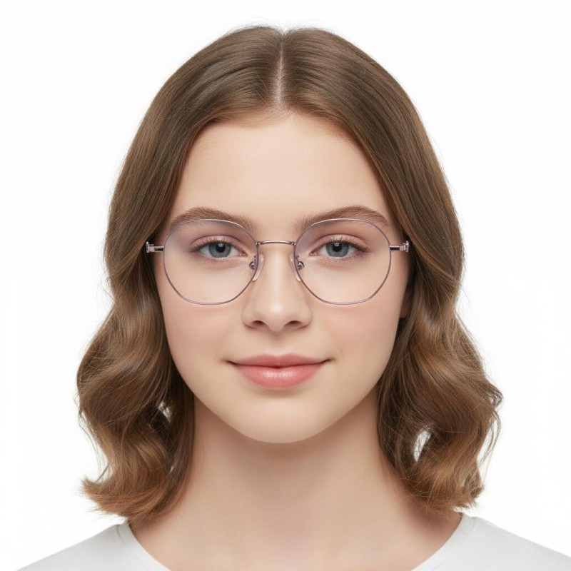 Polygon Purple Eyeglasses