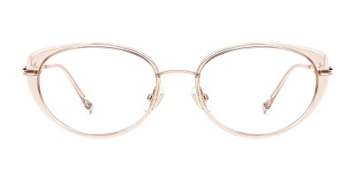 Parisian Rose Gold Cat Eye Prescription Glasses