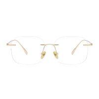 Square Golden Eyeglasses