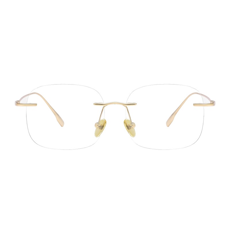 Square Golden Eyeglasses
