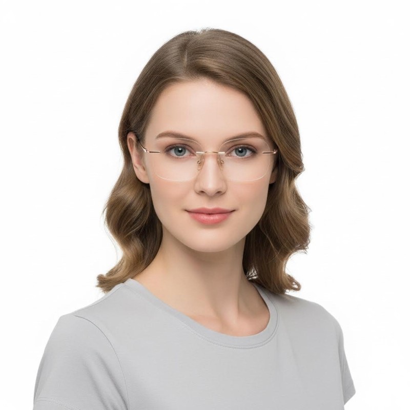 Square Rose Gold Eyeglasses