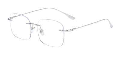 Square Silver Eyeglasses