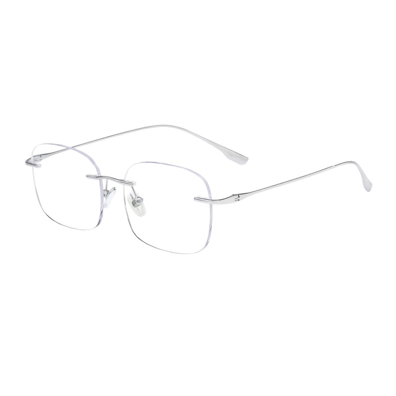 Square Silver Eyeglasses