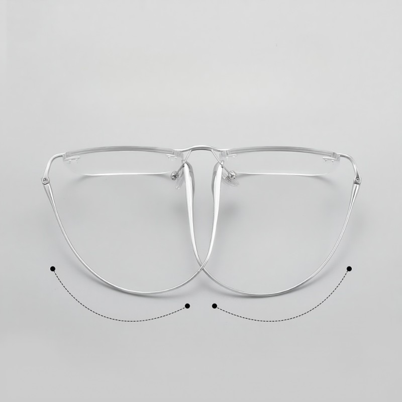 Square Silver Eyeglasses