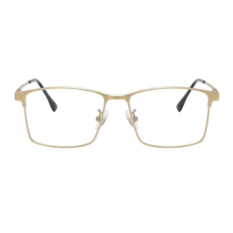 Rectangle Golden Eyeglasses