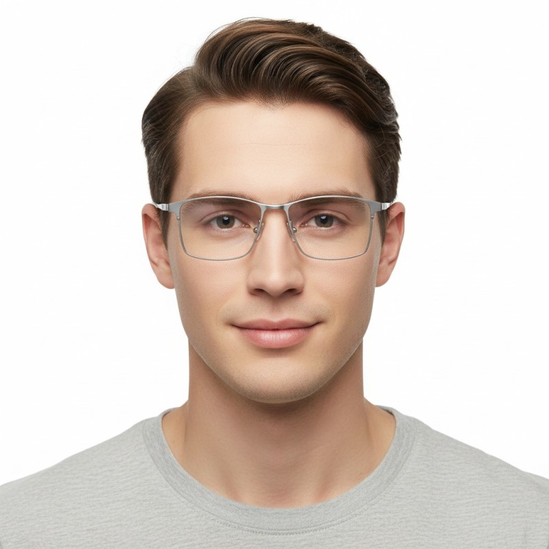 Rectangle Silver Eyeglasses