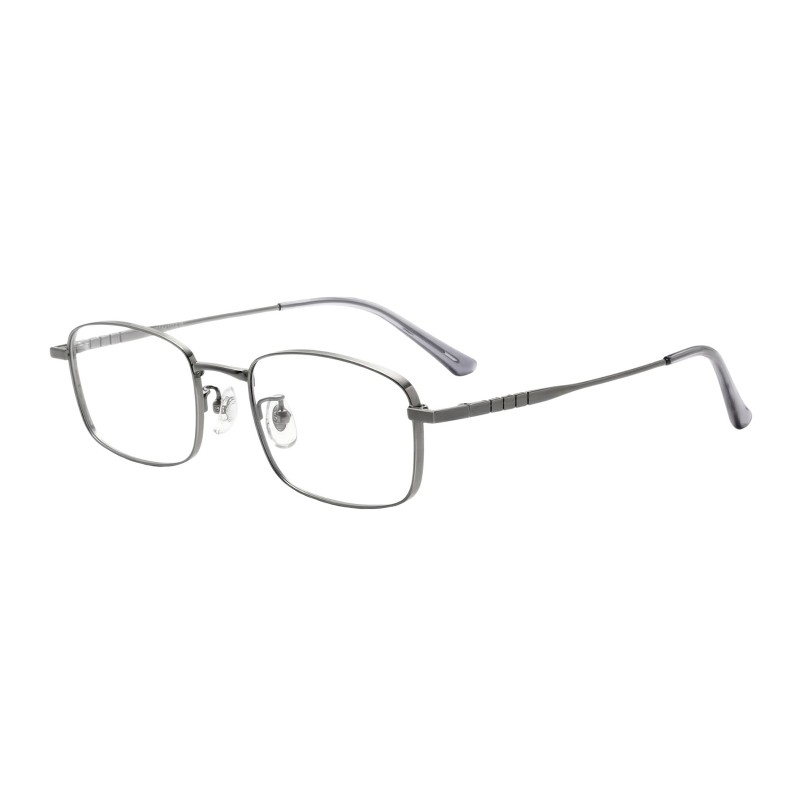 Rectangle Gunmetal Eyeglasses